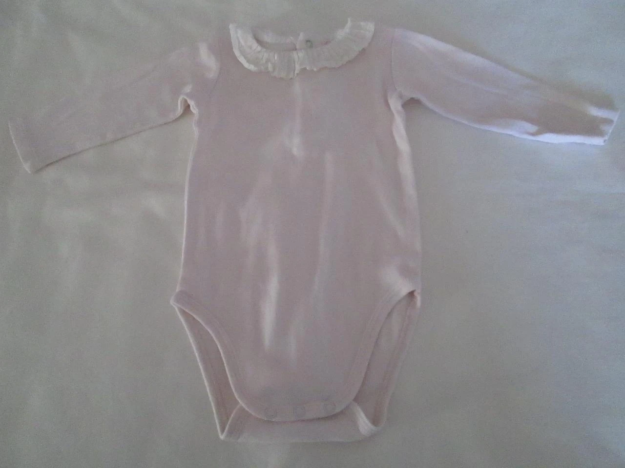 Body Bout'chou rose col blanc